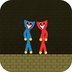 Red and Blue Stickman Huggy